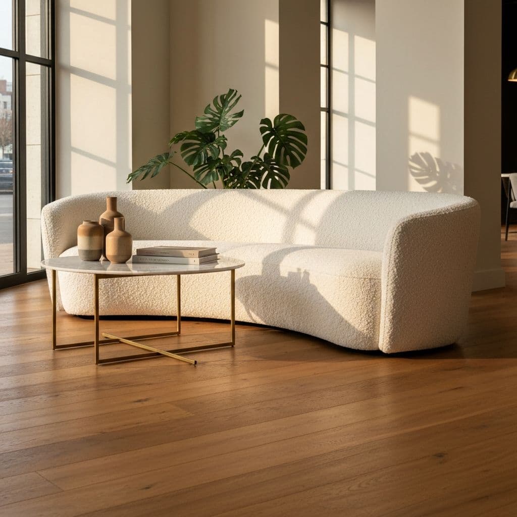 Styled sofa vignette